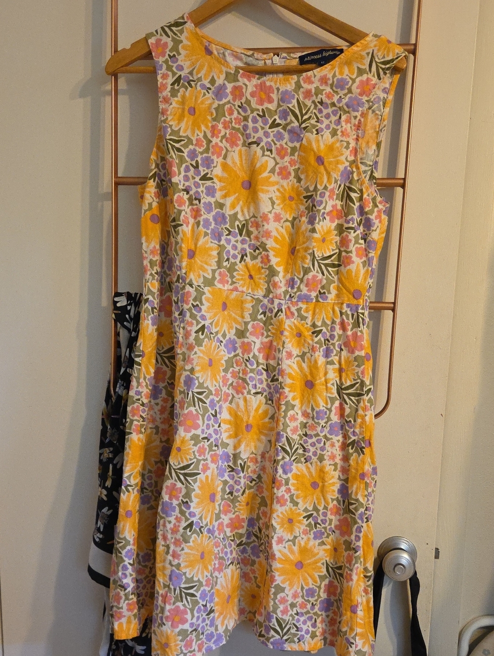 Princess Highway Vintage-Inspired Lemon Yellow Floral Sundress